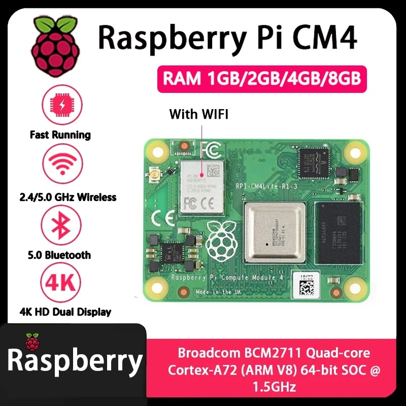 Raspberry Pi CM4, 1 ГБ/2 ГБ/4  – обзор и цена Raspberry Pi Compute Module 4 8Gb 32Gb